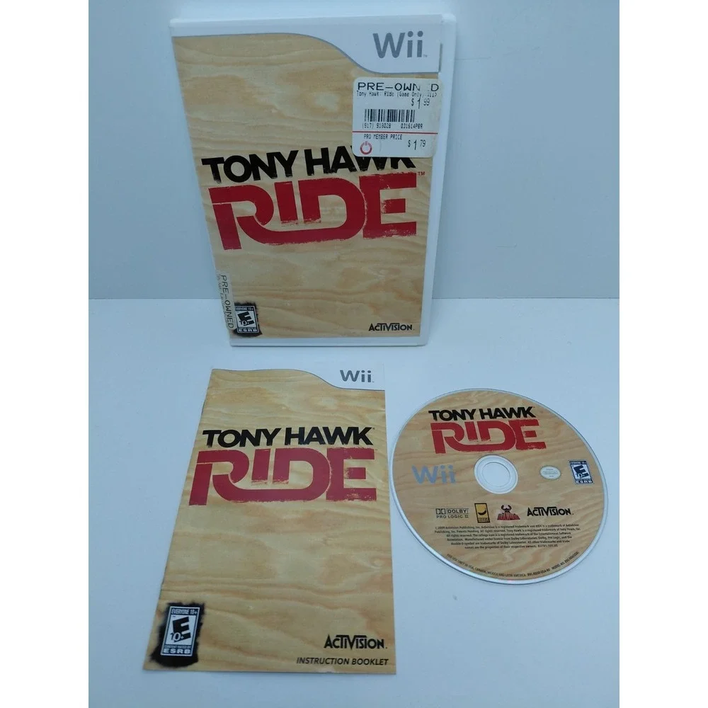 Tony Hawk: Ride (Nintendo Wii, 2009)‎ Complete w/ Manual